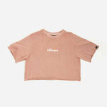 Bombažna kratka majica Ellesse roza barva - roza. Kratka majica iz kolekcije Ellesse, izdelana iz pletenine z nalepko. Model iz izjemno udobne bombažne tkanine.