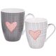 Orion Pink Heart porcelanasta skodelica, 0,35 l, 2 kosa