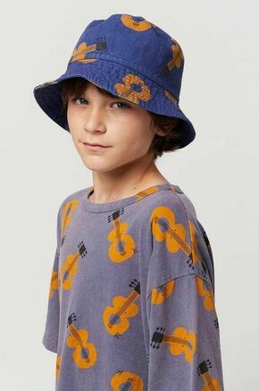 Otroški bombažni klobuk Bobo Choses mornarsko modra barva - mornarsko modra. Otroške klobuk iz kolekcije Bobo Choses. Model z ozkim robom