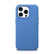 iCARER litchi premium leather case iphone 14 pro magnetic leather case with magsafe light blue (wmi14220710-lb)