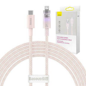 BASEUS Baseus kabel za hitro polnjenje USB-c z Lightning Explorer serije 20W (roza)