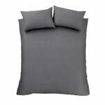 Temno siva posteljnina iz egipčanskega bombaža za zakonsko posteljo 200x200 cm - Bianca