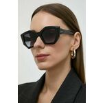 Sončna očala Guess ženska, črna barva, GU7897_5001B - črna. Sončna očala iz kolekcije Guess. Model s toniranimi stekli in okvirji iz plastike. Ima filter UV 400.