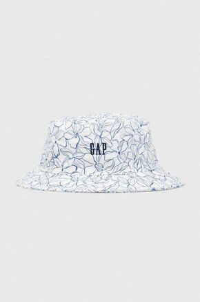 Otroški bombažni klobuk GAP - modra. Otroške klobuk iz kolekcije GAP. Model z ozkim robom
