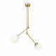 Bela kovinska viseča svetilka v zlati barvi Opviq lights Anatoli