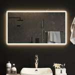 vidaXL LED kopalniško ogledalo 90x50 cm