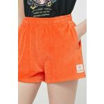 Kratke hlače Billabong ženske, oranžna barva, EBJNS00108 - oranžna. Kratke hlače iz kolekcije Billabong, izdelane iz mehke in na otip prijetne pletenine. Model iz izjemno udobne, zračne tkanine z visoko vsebnostjo bombaža.