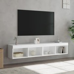 Vidaxl TV omarica z LED lučkami 2 kosa bela 80x30x30 cm