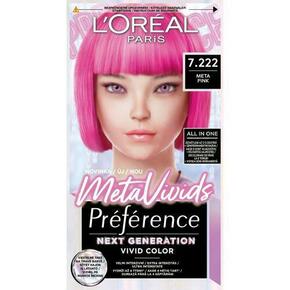 L’Oréal Paris Préférence Meta Vivids semi permanentna barva za lase odtenek 7.222 Meta Pink 1 kos
