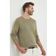Volnen pulover BOSS moški, zelena barva - zelena. Pulover iz kolekcije BOSS. Model izdelan iz tanke, elastične pletenine. V modelu so uporabljeni visokokakovostni materiali.