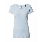Bombažna kratka majica G-Star Raw ženski - modra. Kratka majica iz kolekcije G-Star Raw, izdelana iz elastične pletenine. Model iz izjemno udobne bombažne tkanine.