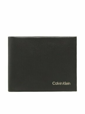 Calvin Klein Velika moška denarnica Ck Concise Bifold 6Cc W/Bill K50K510597 Črna