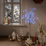 vidaXL Božično drevesce s 120 LED lučkami 1,2 m modro vrba