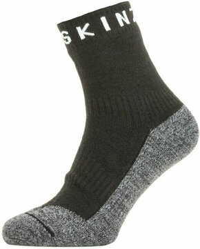 Sealskinz Waterproof Warm Weather Soft Touch Ankle Length Sock Black/Grey Marl/White S Kolesarske nogavice