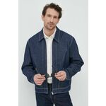 Jeans jakna United Colors of Benetton moška, mornarsko modra barva - mornarsko modra. Jakna iz kolekcije United Colors of Benetton. Nepodložen model, izdelan iz jeansa. Trden material, ki ohranja obliko.