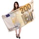 Brisača bankovec 200€