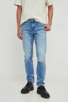 Kavbojke Calvin Klein Jeans moški - modra. Kavbojke iz kolekcije Calvin Klein Jeans slim taper kroja