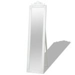 Prostostoječe ogledalo baročni stil 160x40 cm belo