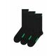 Nogavice Happy Socks Solid Socks 3-pack črna barva - črna. Nogavice iz kolekcije Happy Socks. Model izdelan iz elastičnega, enobarvnega materiala. V kompletu so trije pari.