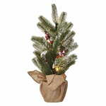 Emos LED božično drevo, 52 cm, 3× AA, notranje, toplo belo, časovnik