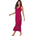 Rosy Mesh Side Long Cover-up 28882