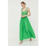 Obleka Beatrice B zelena barva - zelena. Lahkotna obleka iz kolekcije Beatrice B. Model izdelan iz enobarvne tkanine. Zaradi vsebnosti poliestra je tkanina bolj odporna na gubanje.