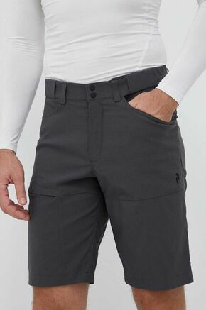 Pohodne kratke hlače Peak Performance Iconiq siva barva - siva. Pohodne kratke hlače iz kolekcije Peak Performance. Model izdelan iz hitrosušečega materiala.