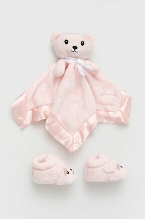 Čevlji za dojenčka UGG Bixbee And Lovey Bear Stuffie roza barva - roza. Čevlji za dojenčka iz kolekcije UGG. Model izdelan iz tekstilnega materiala. Modelu je priložena plišasta igračka.