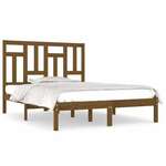 shumee Okvir za posteljo, medeno rjava barva, borov les, 150x200 cm, velika velikost