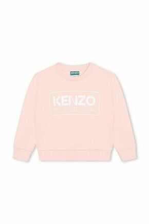 Otroški bombažen pulover Kenzo Kids roza barva - roza. Otroški pulover iz kolekcije Kenzo Kids