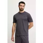 Bombažna kratka majica EA7 Emporio Armani siva barva, AF10375.7M000567 - siva. Kratka majica iz kolekcije EA7 Emporio Armani, izdelana iz tanke, elastične pletenine. Model iz zračne bombažne tkanine.