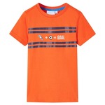 vidaXL Otroška majica s kratkimi rokavi temno oranžna 92