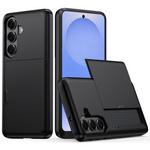 AMORUS ovitek s pomičnim držalom za kartice za Samsung Galaxy A37 5G - Črna KP41255