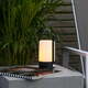 Črno-bela LED svetilka Star Trading Flame, višina 19 cm