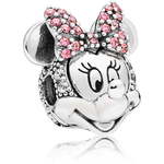 Pandora Bleščeča srebrna sponka Disney Minnie 797496CZS