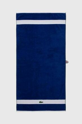 Bombažna brisača Lacoste L Casual Cosmique 70 x 140 cm - mornarsko modra. Brisača iz kolekcije Lacoste. Model izdelan iz bombažne tkanine.