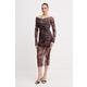 Elisabetta Franchi Obleka rjava AB91361E2