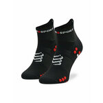 Compressport Visoke nogavice Unisex Pro Racing Socks V4.0 Run Low XU00047B_906 Črna