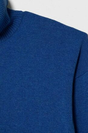 Otroški pulover s primesjo volne United Colors of Benetton - modra. Otroške Pulover iz kolekcije United Colors of Benetton. Model izdelan iz tanke pletenine. Model iz mehke in na otip prijetne tkanine.