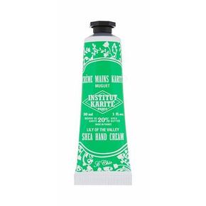 Institut Karite Shea Hand Cream Lily Of The Valley vlažilna krema za roke z vonjem šmarnic 30 ml za ženske