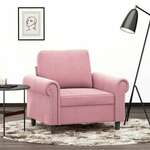 Greatstore Fotelj roza 60 cm žamet