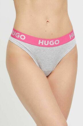 Tangice HUGO siva barva - siva. Tangice iz kolekcije HUGO. Model izdelan iz elastične pletenine.