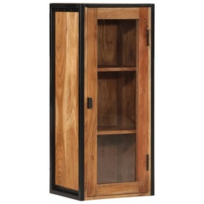 VidaXL Stenska kopalniška omarica 40x30x90 cm akacijev les in železo