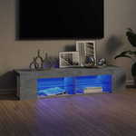 vidaXL TV omarica z LED lučkami betonsko siva 135x39x30 cm