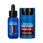 L'Oréal Paris Men Expert Power Age Hyaluronic Multi-Action Serum Set serum za obraz 30 ml + dnevna krema za obraz 50 ml za moške