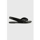 Usnjeni sandali Vagabond TIA 2.0 ženski, črna barva, 5531.001.20 - črna. Sandali iz kolekcije Vagabond. Model je izdelan iz naravnega usnja. Model z mehkim, oblikovanim vložkom zagotavlja udobje.