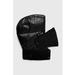 Kapa After Label črna barva - črna. Kapuca iz kolekcije After Label. Model izdelan iz kombinacije različnih materialov.