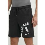 Kratke hlače Nike Chicago White Sox moške, črna barva - črna. Kratke hlače iz kolekcije Nike. Model izdelan iz debele, rahlo elastične pletenine. Lahkoten elastičen material zagotavlja popolno svobodo gibanja.