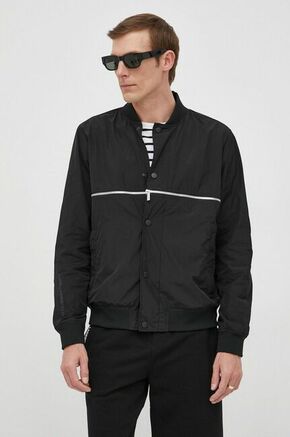 Bunkica Karl Lagerfeld črna barva - črna. Bomber jakna iz kolekcije Karl Lagerfeld. Nepodloženi model izdelan iz lahke tkanine.