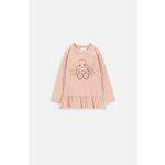 Majica z dolgimi rokavi za dojenčka Coccodrillo roza barva - roza. Majica z dolgimi rokavi za dojenčka iz kolekcije Coccodrillo. Model izdelan iz udobne pletenine.